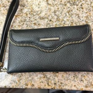 Black and gold zipper trim Rebecca Minkoff iPhone case